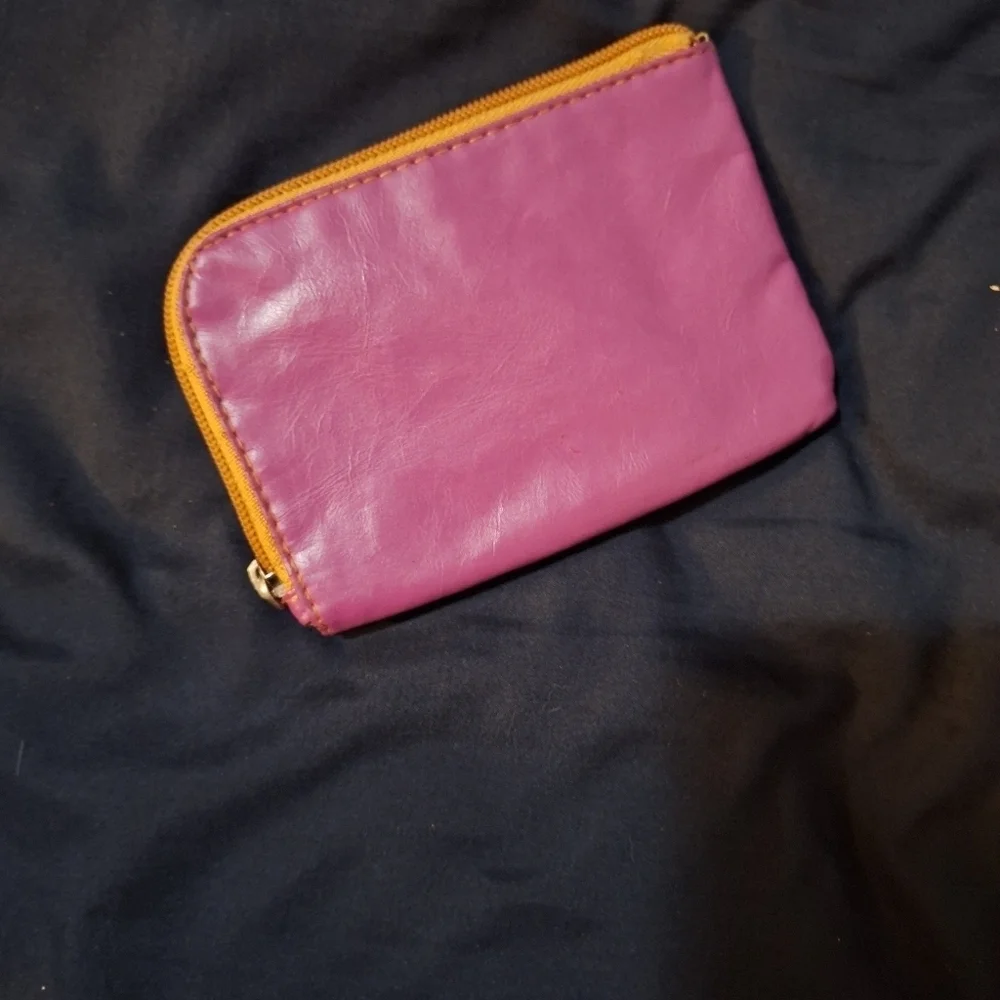 Faux Leather Purple Butterfly Coin Purse
